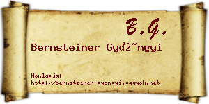 Bernsteiner Gyöngyi névjegykártya